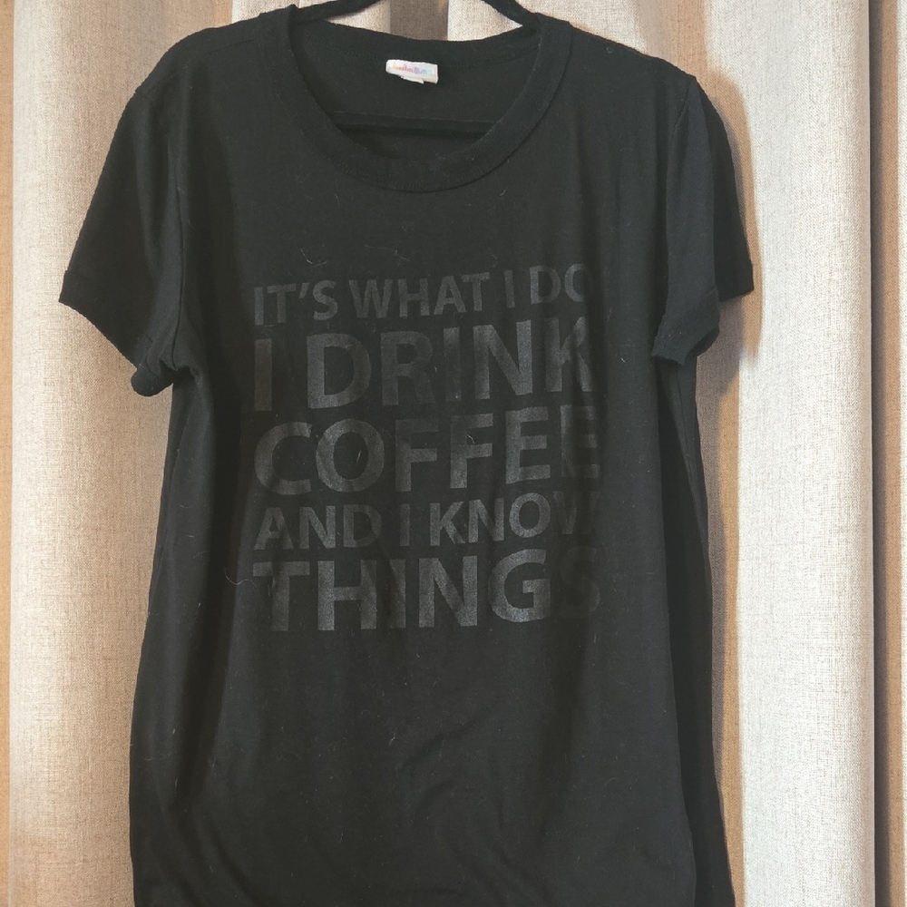 Lularoe Black Graphic T-Shirt
